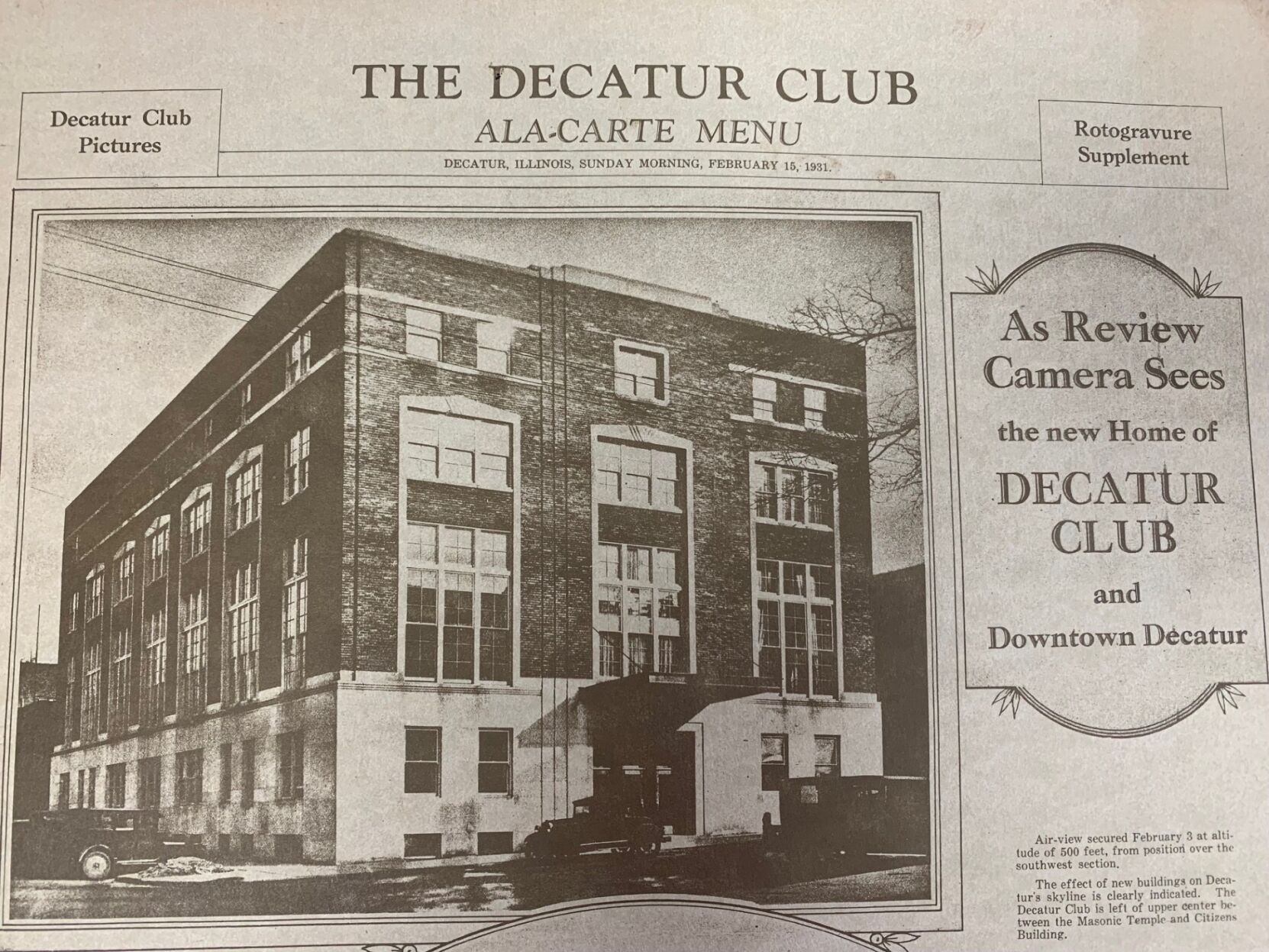 1931 Decatur Club publication